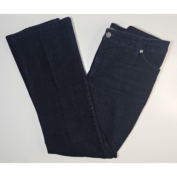 St. John's Bay Petite Stretch Corduroy Black Boot Cut Pants Size 10 P - Picture 1 of 6
